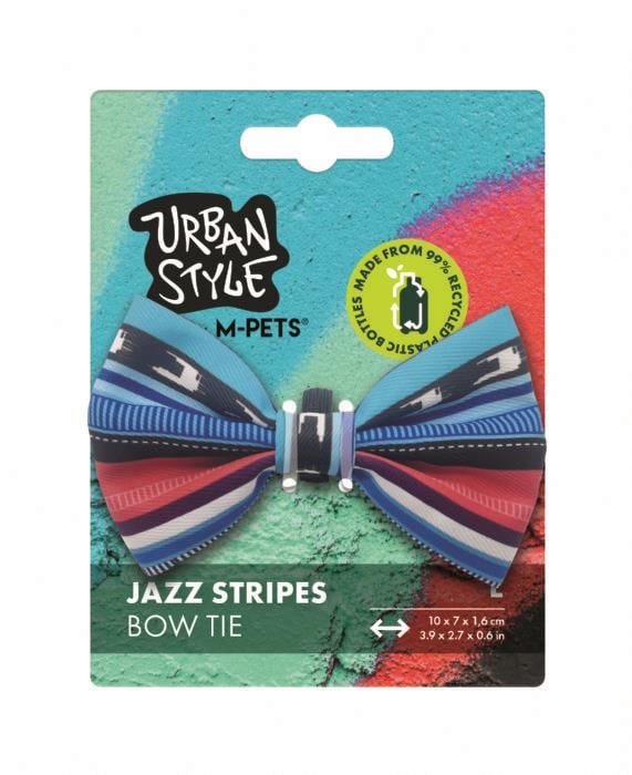 M-Pets Urban Style Jazz Stripes Kedi ve Köpek Papyonu L