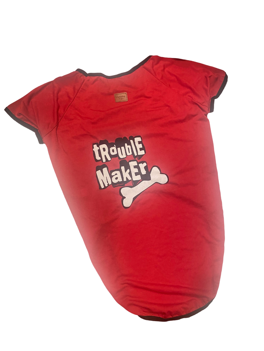 Alphadog Kırmızı Trouble Maker Büyük Irk Köpek T-shirtü
