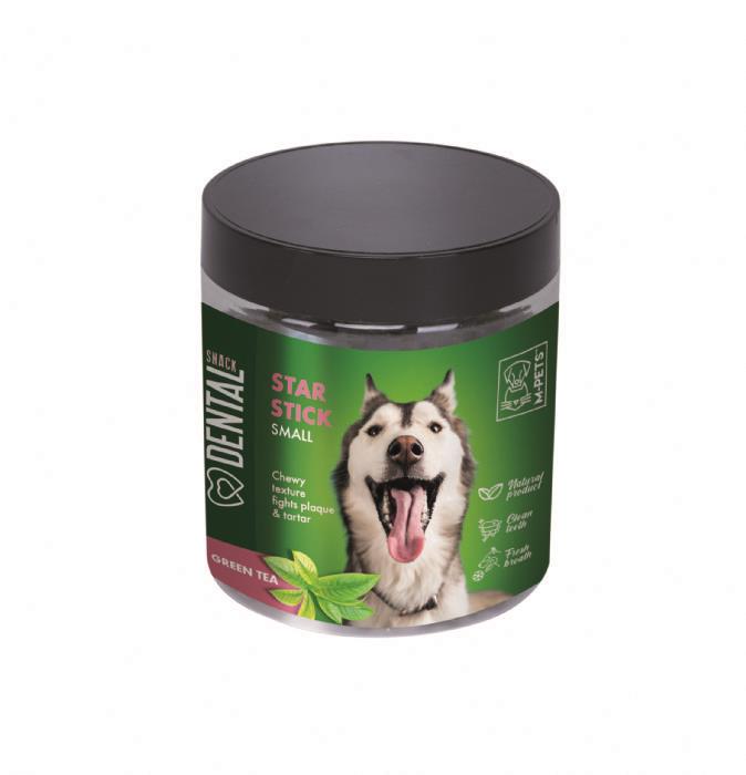 M-Pets Dental Snack Green Tea Star Stick Small Ödül 170 Gr