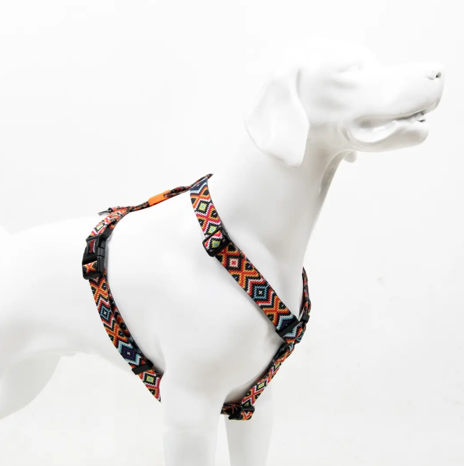 Tailpetz H-tip Ethnic L Orta ve Büyük Irk Köpek Göğüs Tasması (Göğüs 62 cm x 107 cm)