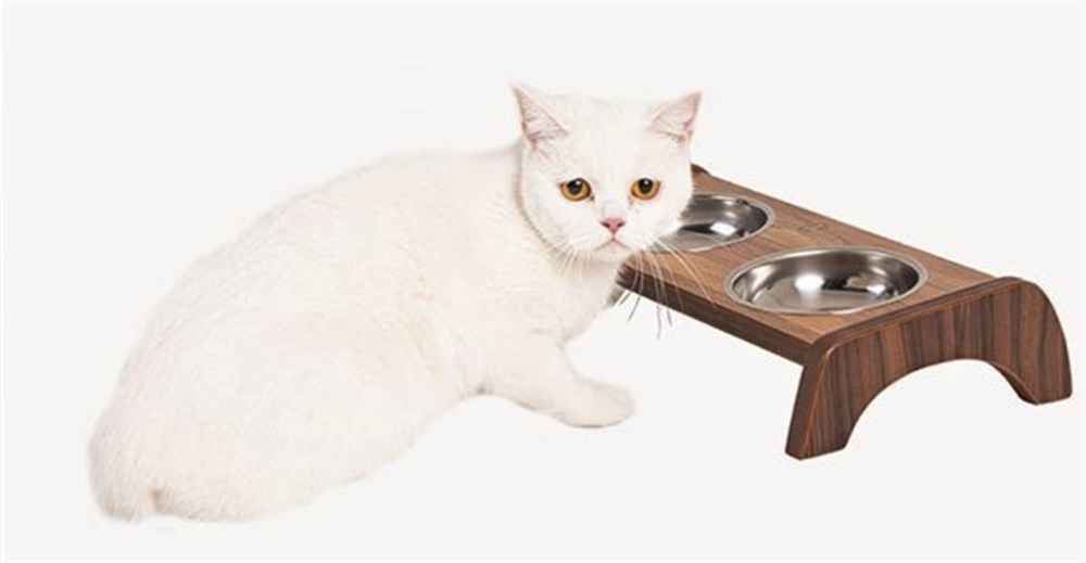 Homie Ahşap Mama ve Su Kabı Seti