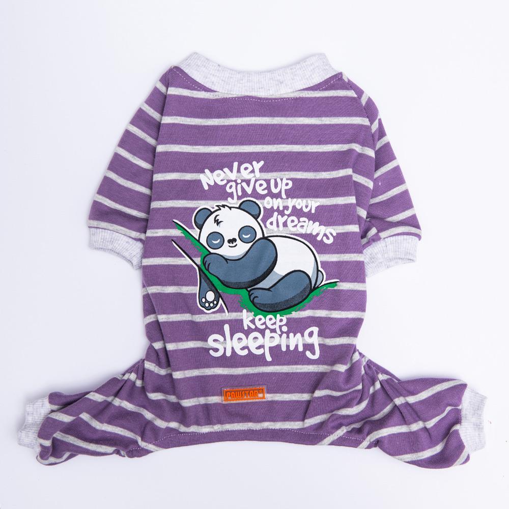 Pawstar Purple Striped Küçük Irk Köpek Penye Tulum (2,5 kg-11 kg arasına uygun)