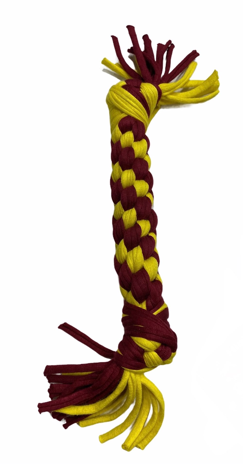 Sarı Bordo Köpek Oyun ve Diş İpi 25 cm