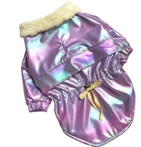 Gedyco Shiny Lila Kalın Polarlı Küçük Irk Köpek Montu