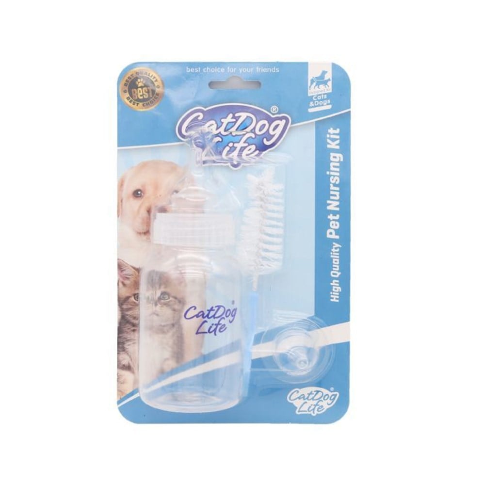 Yavru Kedi ve Köpek için Biberon ve Temizleme Fırçası Seti 150 ml