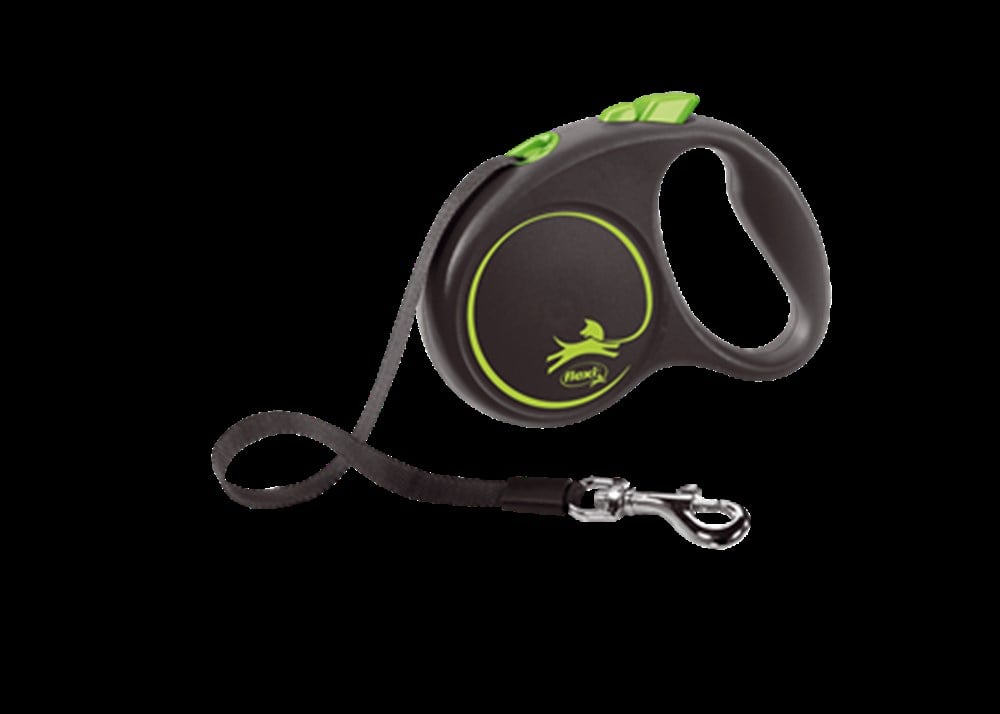 Flexi Black Design Neon Yeşil Otomatik Şerit Gezdirme Tasması M 5 m Max 25 kg