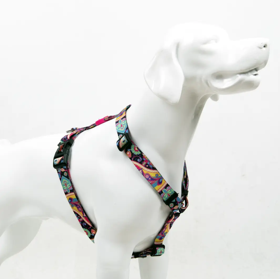 Tailpetz H-tip Paisley S Küçük Irk Köpek Göğüs Tasması (Göğüs 32 cm x 51 cm)