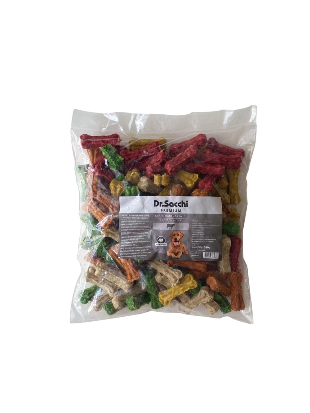 Dr.Sacchi Munchy Kemik Renkli 100 Adet (5 cm-6-7 gr/Adet)