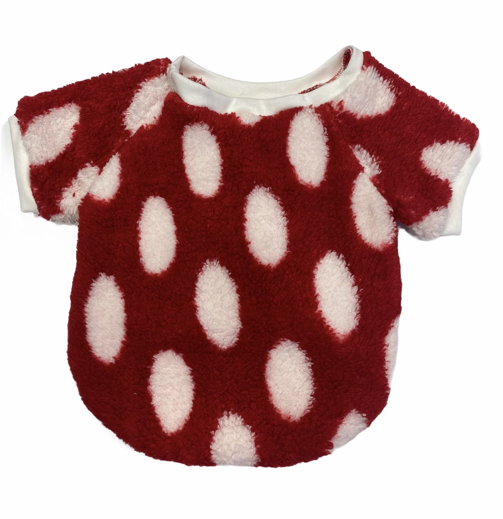 Kırmızı Beyaz Yumuşacık Peluş