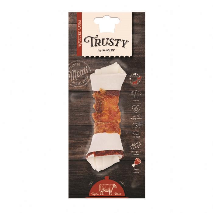 M-Pets Trusty Extra Beef Düğümlü Kemik 75 gr / 15,3 cm