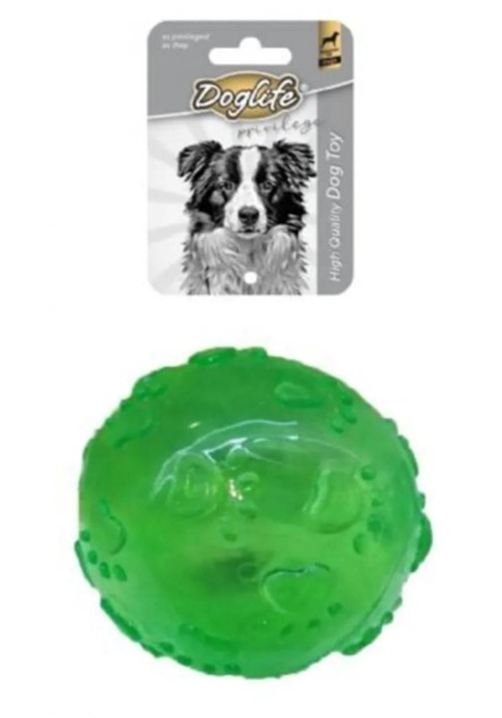 Işıklı Kauçuk Köpek Top Oyuncağı 6 cm