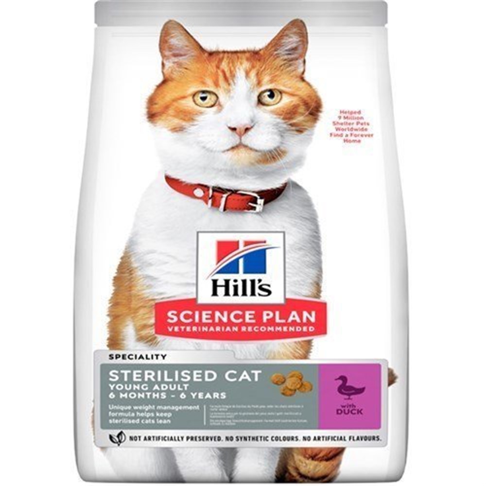 Hill's Science 1,5 kg Ördekli Kısırlaştırılmış Yetişkin Kedi Maması
