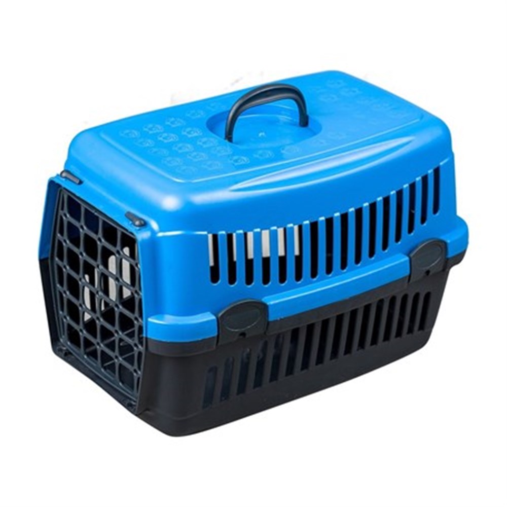 Plastik Kapılı Taşıma Çantası Mavi 33x50x32 cm