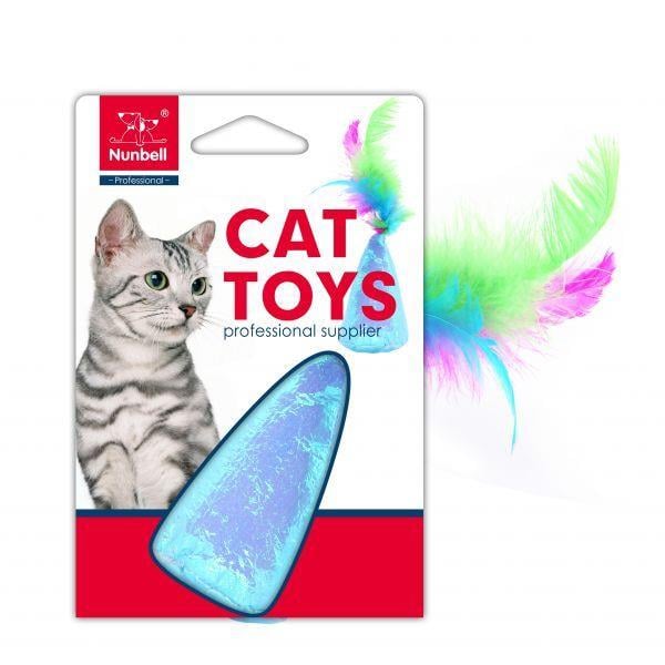 Nunbell Hışırtılı Tüylü Yastık Kedi Oyuncağı 9 cm