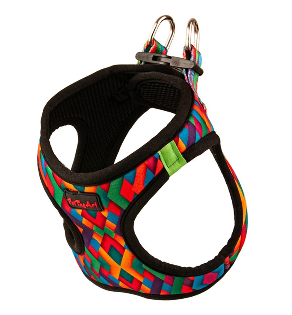 PetTagArt Soft Air-Mesh Colorful Göğüs Tasması