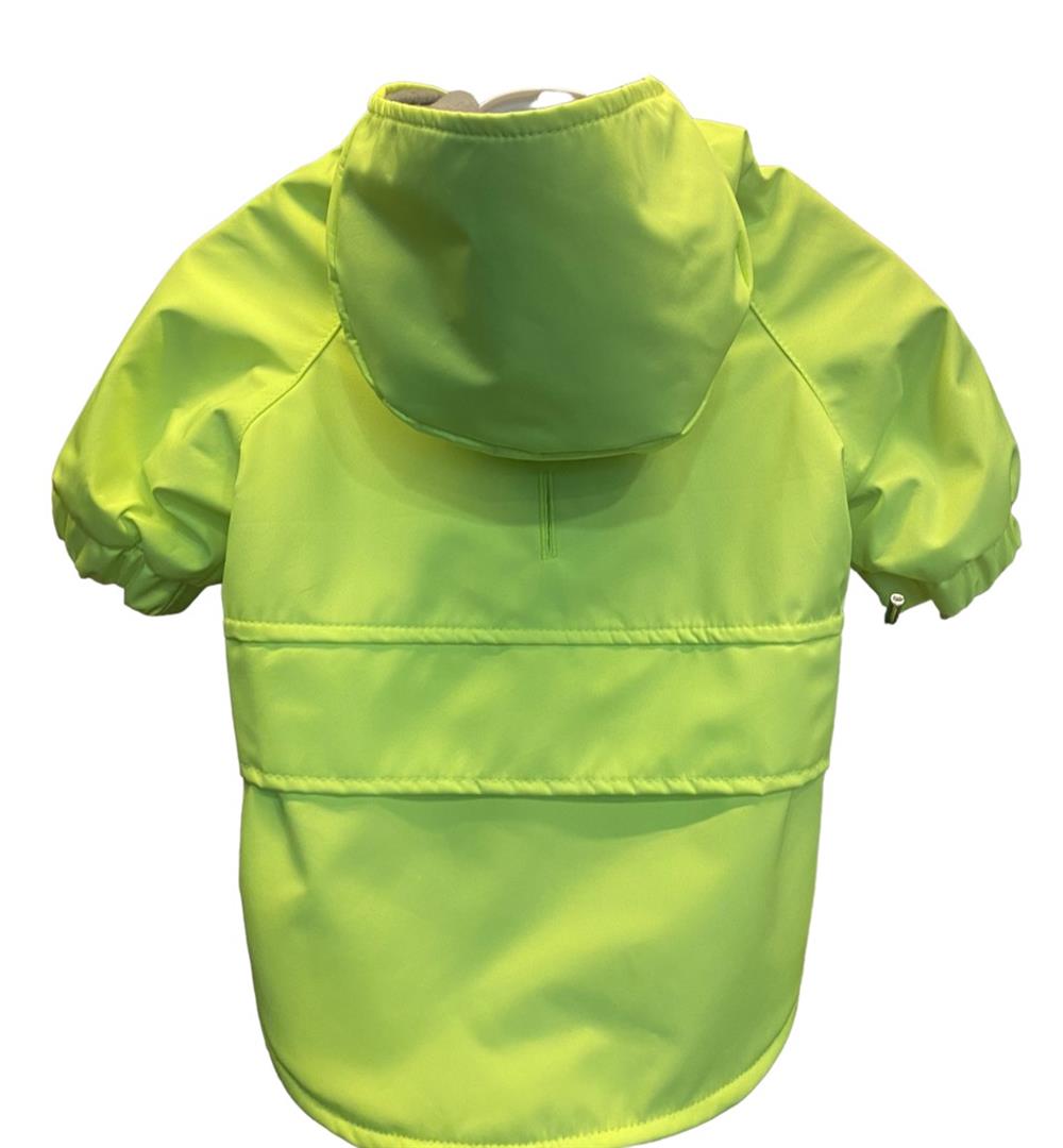 Gedyco Neon Sarı Su Geçirmez içi Polarlı Küçük Irk Köpek Montu (1,5 kg - 7,5 kg arasına uygundur)