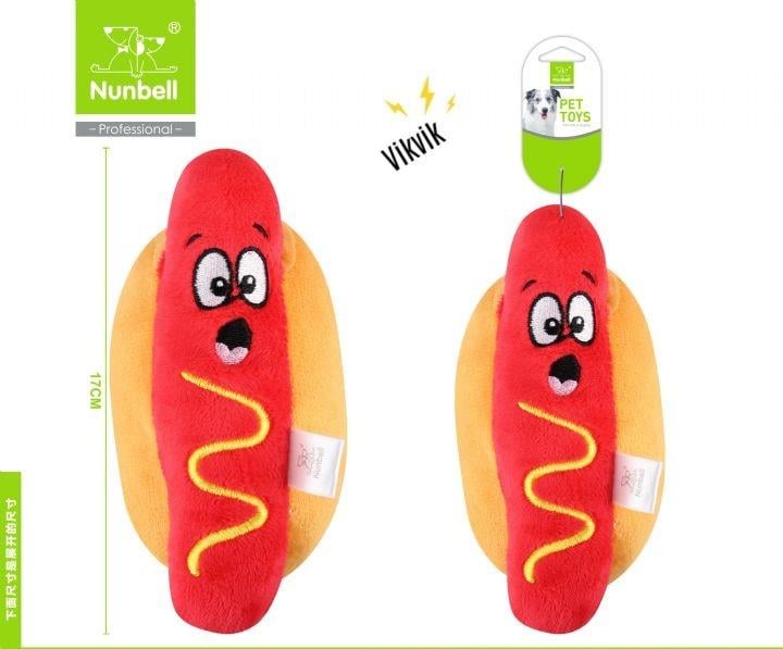 Nunbell Sesli Sosisli Peluş Köpek Oyuncağı 17 cm