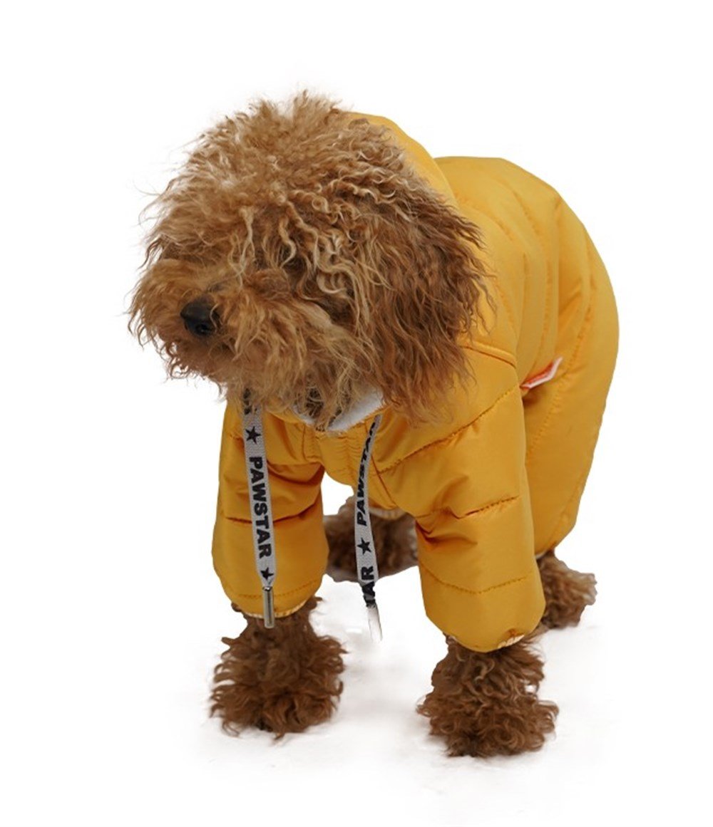 Pawstar Sport Küçük Irk Köpek Yağmurluk Tulumu Sarı