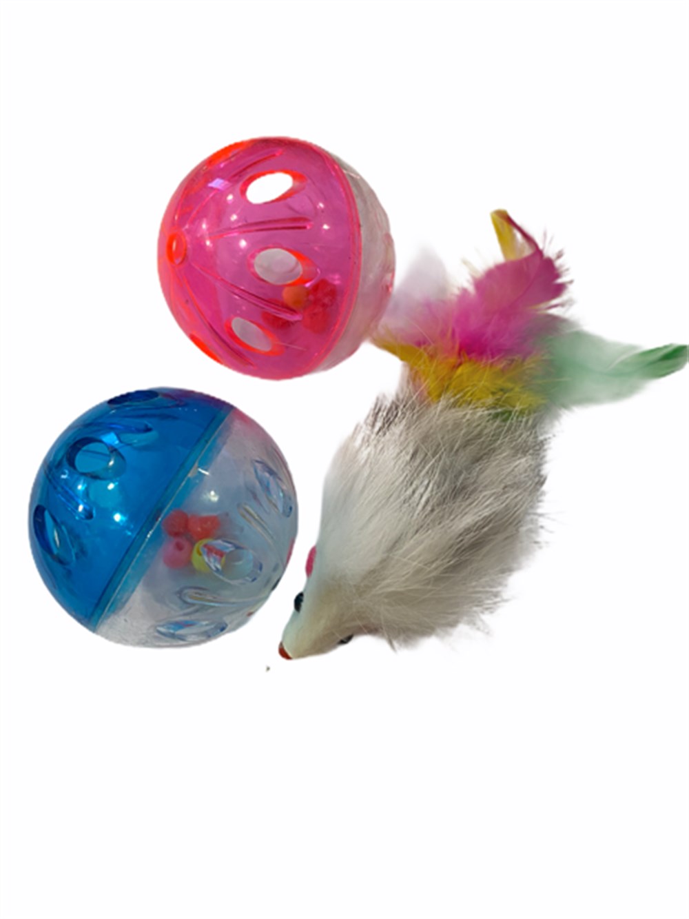 2 Top + 1 Fare Kedi Oyuncağı