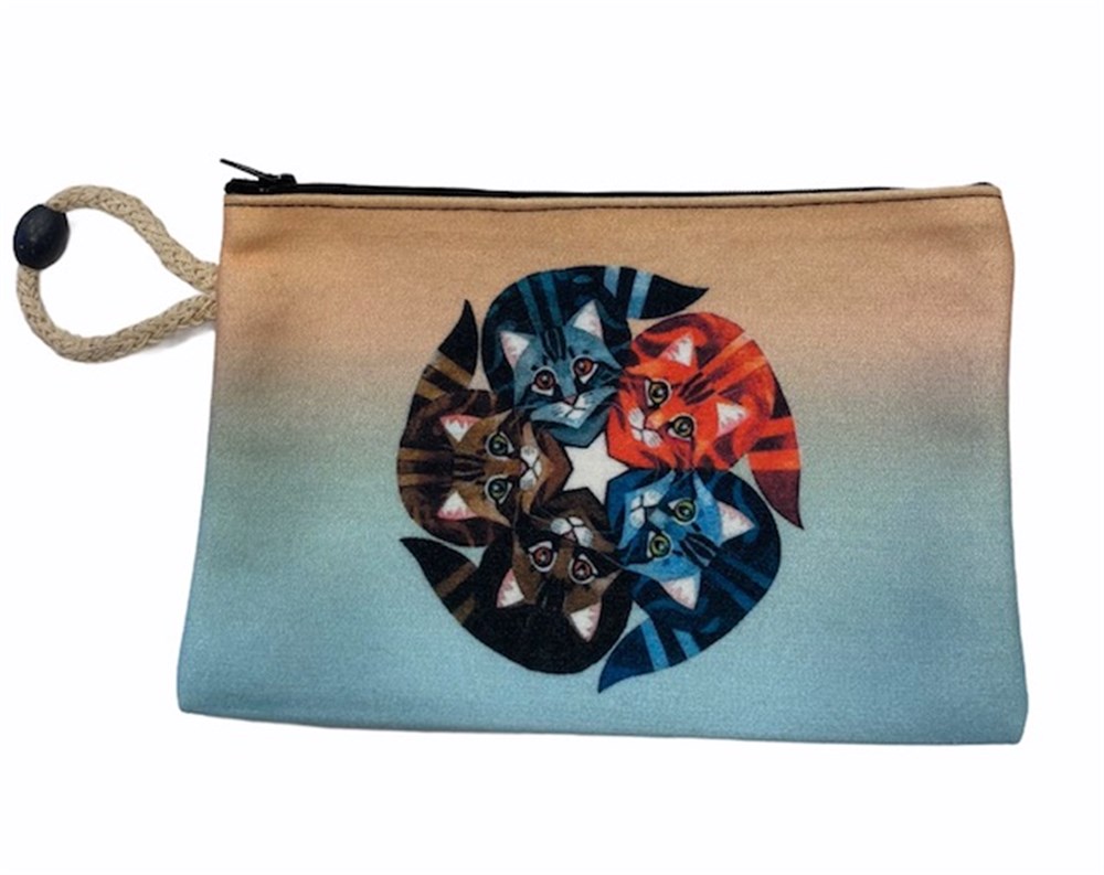 Beşi Bir Yerde Kedi Cüzdan/Çanta 19 x 12 cm