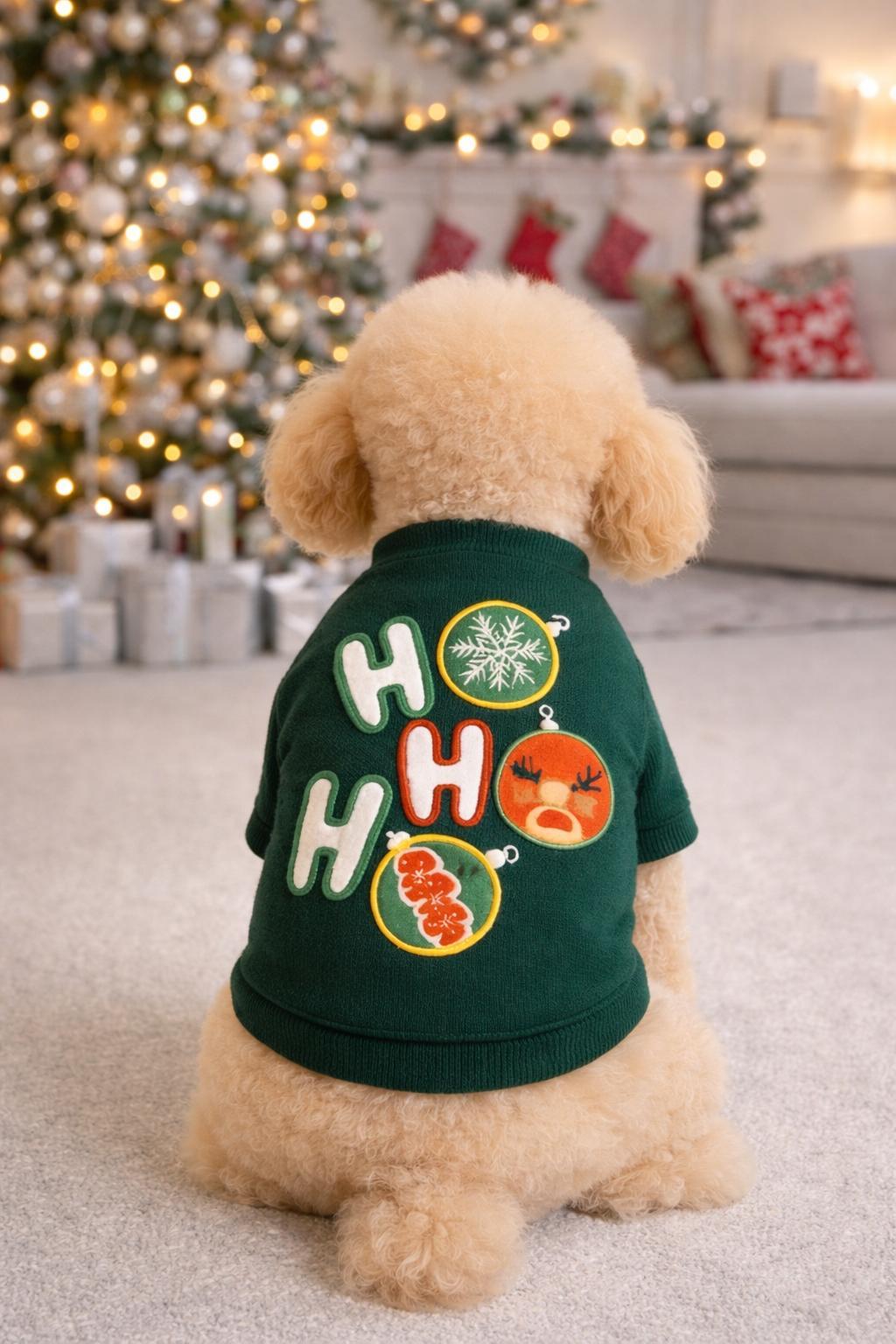 Gedyco Hohoho Zümrüt Küçük Irk Köpek Likralı Sweatshirt