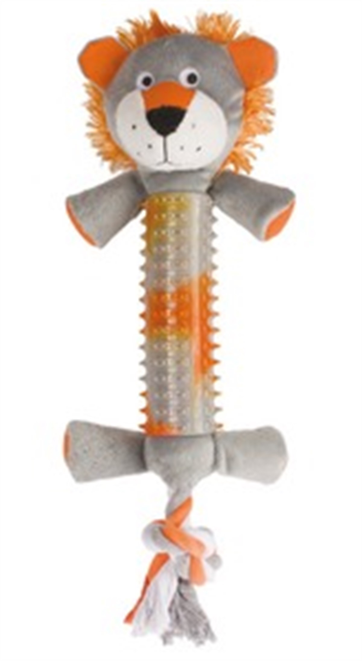 M-Pets Diş Kaşıma Ve Diş İpli Sesli Aslan Köpek Oyuncagı 39x14x5 Cm Turuncu