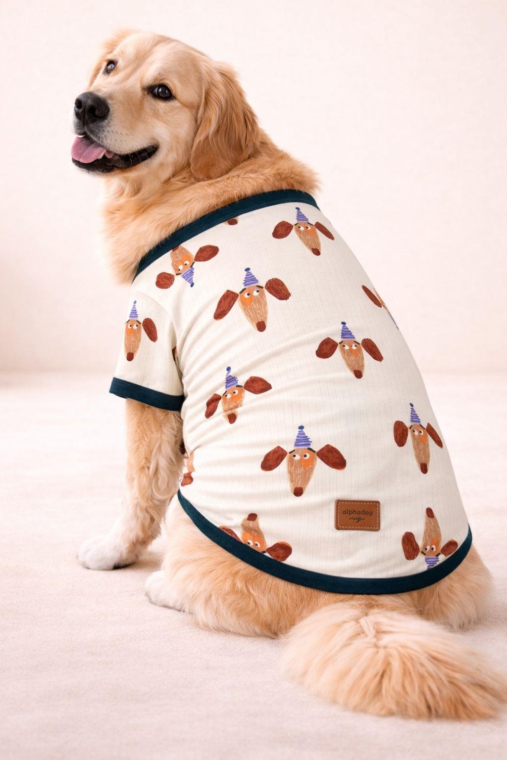 Alphadog Party Pup Orta-Büyük Irk Köpek T-shirtü