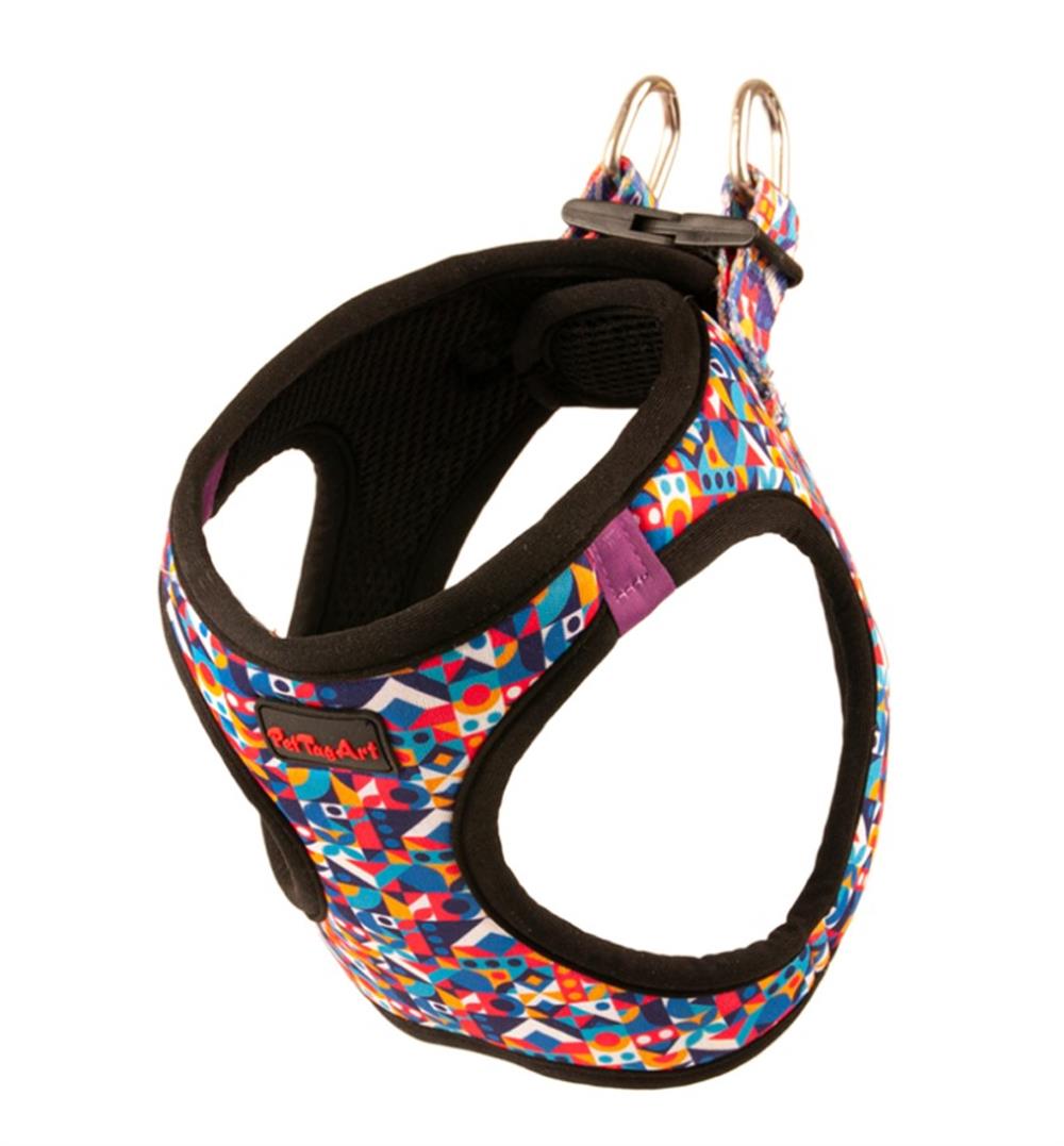 PetTagArt Soft Air-Mesh Abstract Göğüs Tasması