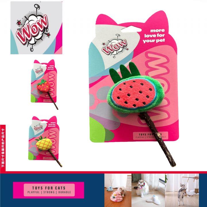 Wow Çeşitli Meyve Desenli Kedi Oyuncağı Matatabi Çubuk 14 cm