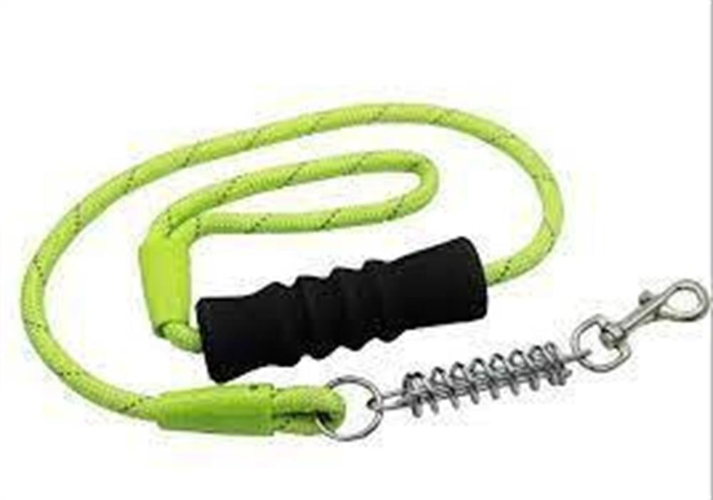 Nunbell Neon Green Yaylı ve Reflektörlü Şok Gezdirme Tasması 1,2 cm x 120 cm