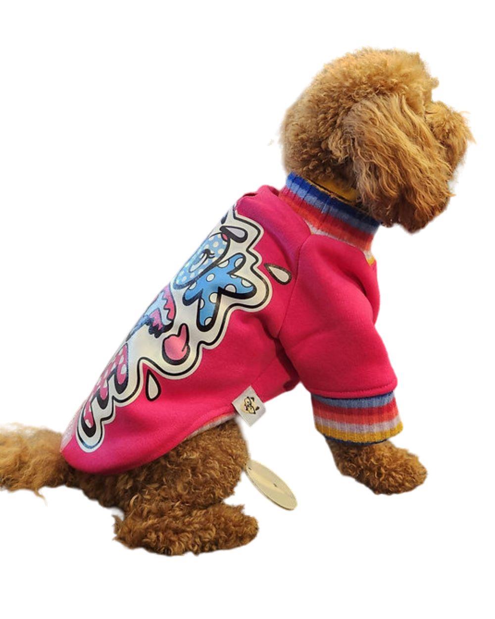 Look at me içi Polarlı Pembe Köpek Sweatshirtü (6,5 kg-13 kg arasına uygun bedenlerde)