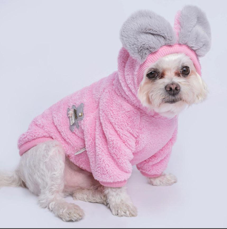 Gedyco Pink Love Me Peluş Küçük Irk Köpek Sweatshirtü (2 kg-9 kg arası köpeklere uygundur)