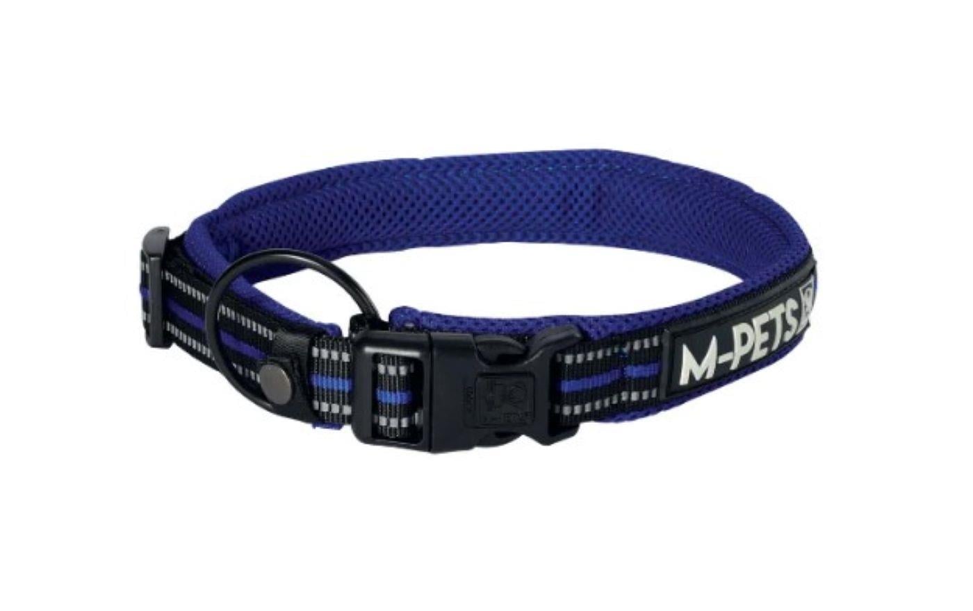 M-Pets Hiking Soft Electric Blue XL Kilit Mekanizmalı, Reflektörlü Boyun Tasması (Boyun 65 - 75 cm)