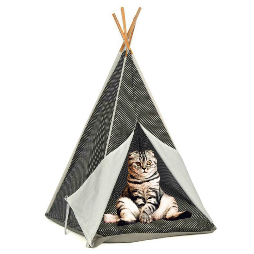 Kedi ve Köpek için Kızılderili Çadırı 40x40x75 cm