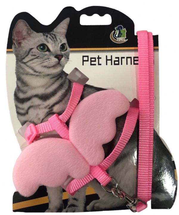 Pink Angel Kedi ve Küçük Irk Köpek Tasma Seti (Göğüs: 25 cm-40 cm)