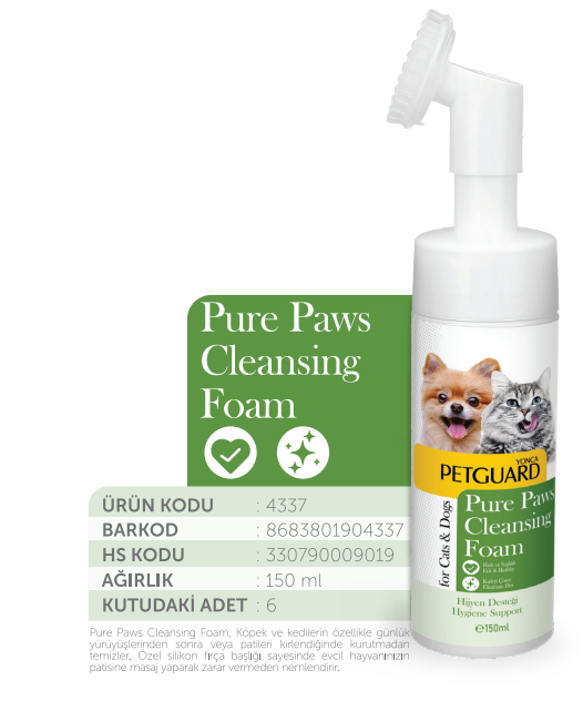 Petguard Kedi ve Köpek Pati Temizleme Köpüğü 150 ml