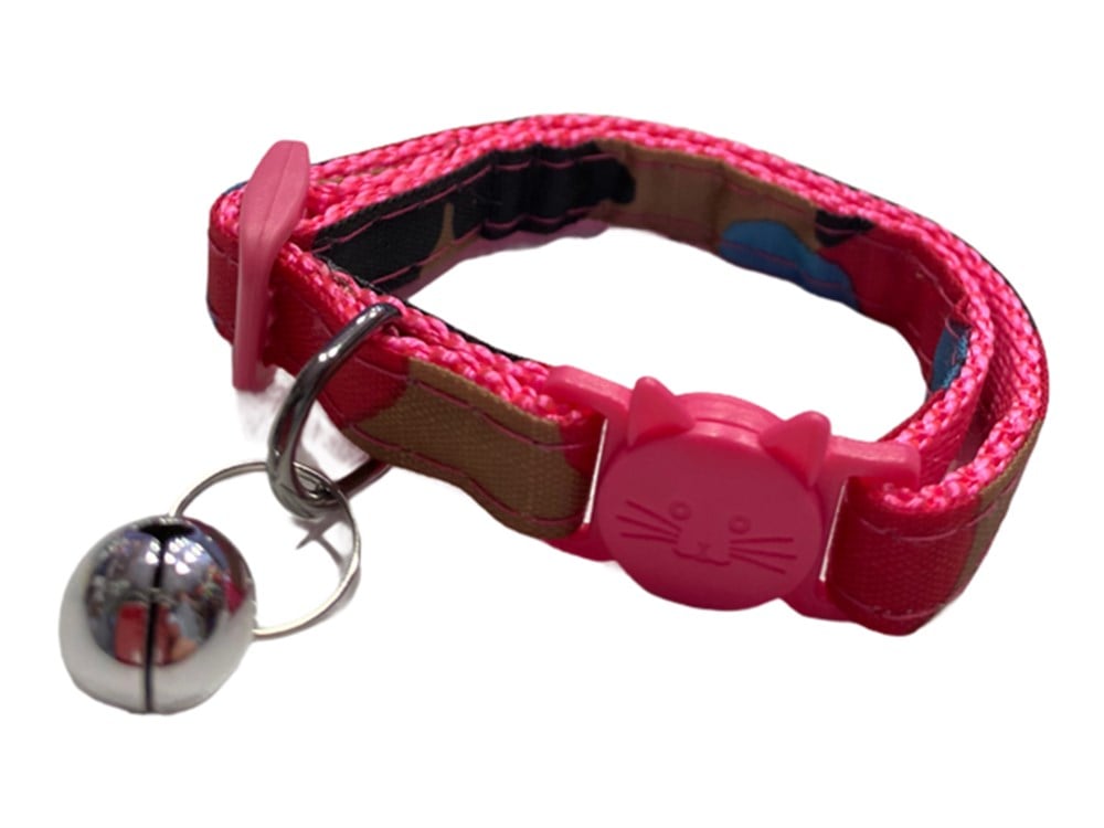 Pembe Kamuflaj Zilli Boyun Tasması