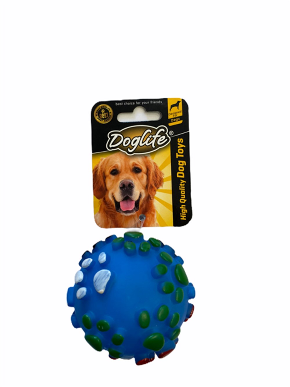 Sesli, Plastik Top Köpek Oyuncağı 6 cm