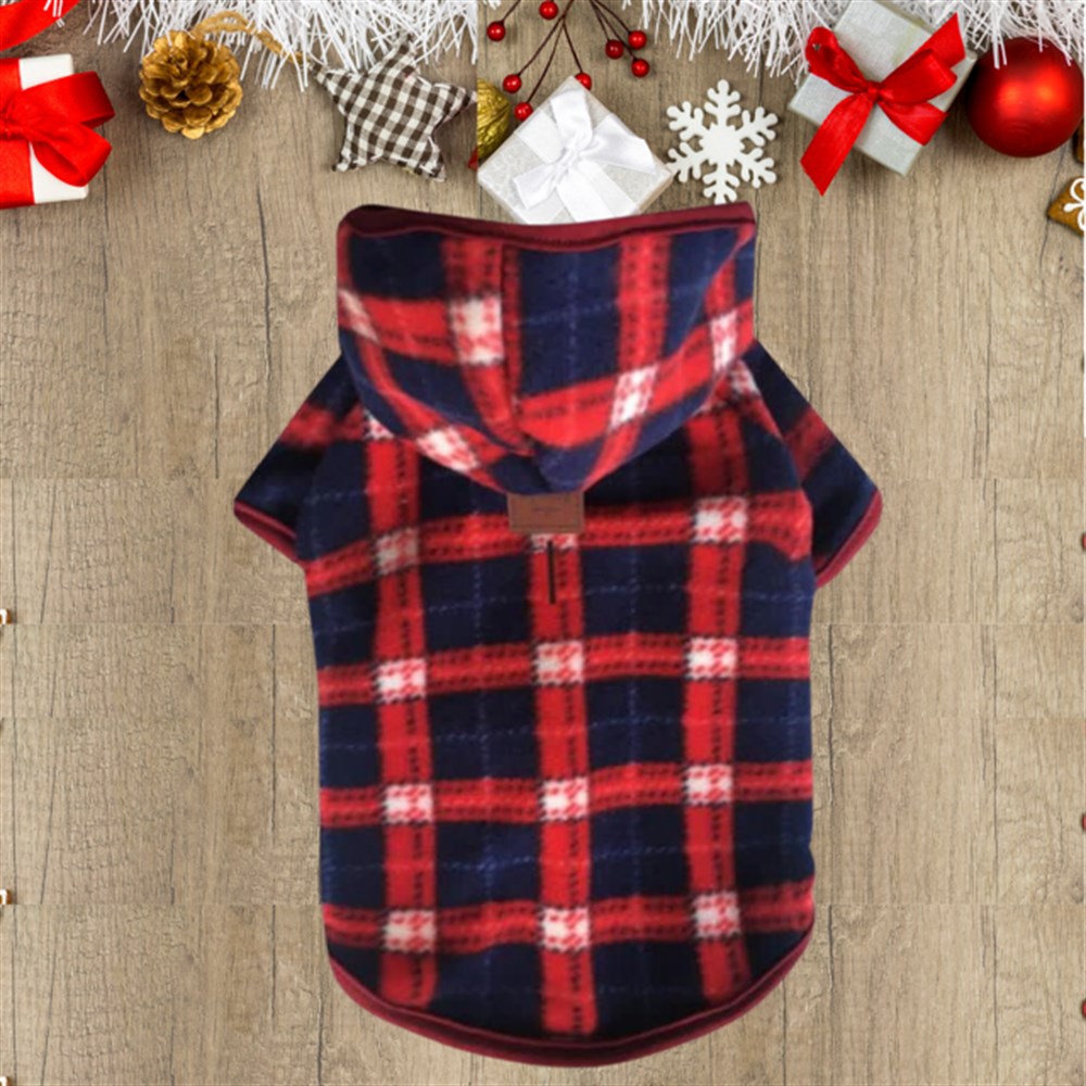 Alphadog Ekose Kapüşonlu Köpek Poları