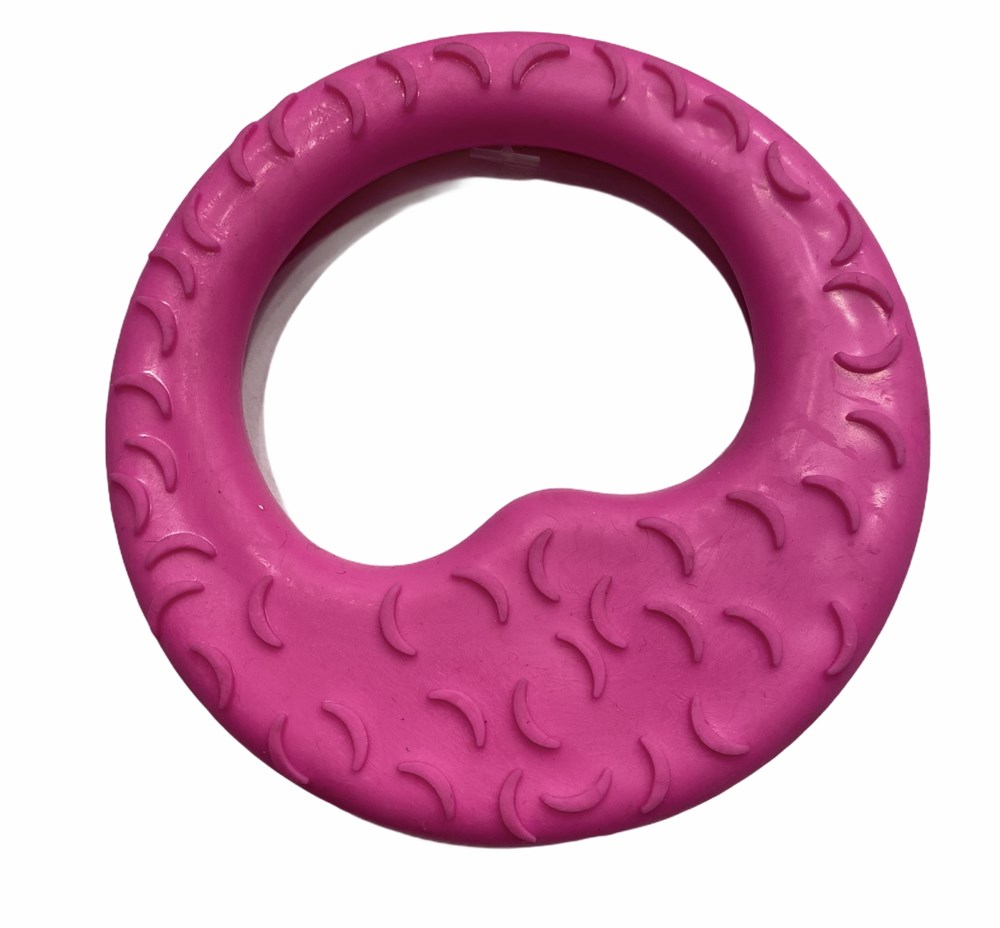 Doglife Pembe Kauçuk Daire Köpek Diş Kaşıma Oyuncağı 8 cm