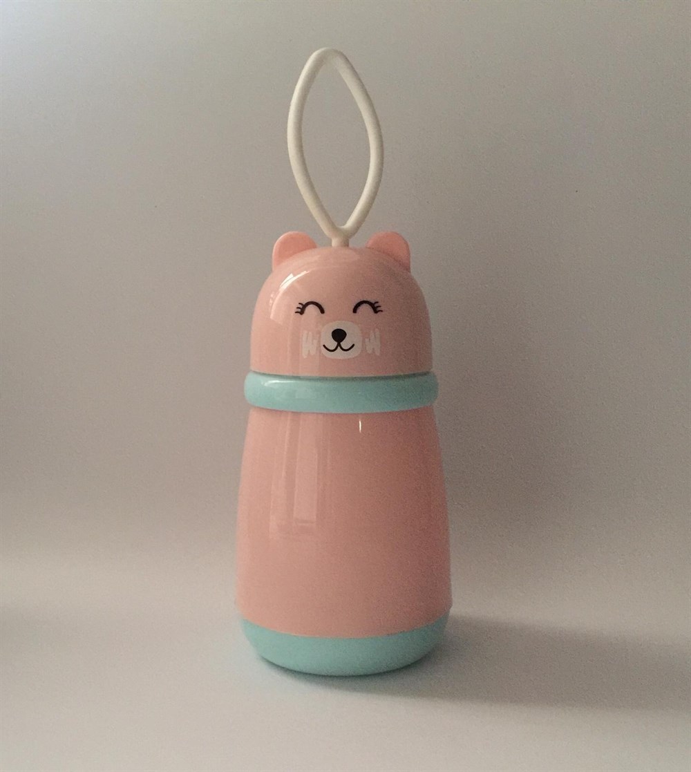 Kedi Desenli İçi Cam Sevimli Matara