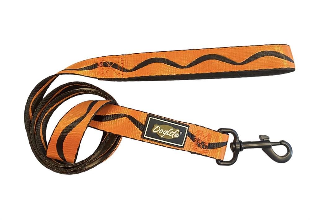 Neon Orange Wave Köpek Gezdirme Tasması (2 cm x 120 cm)