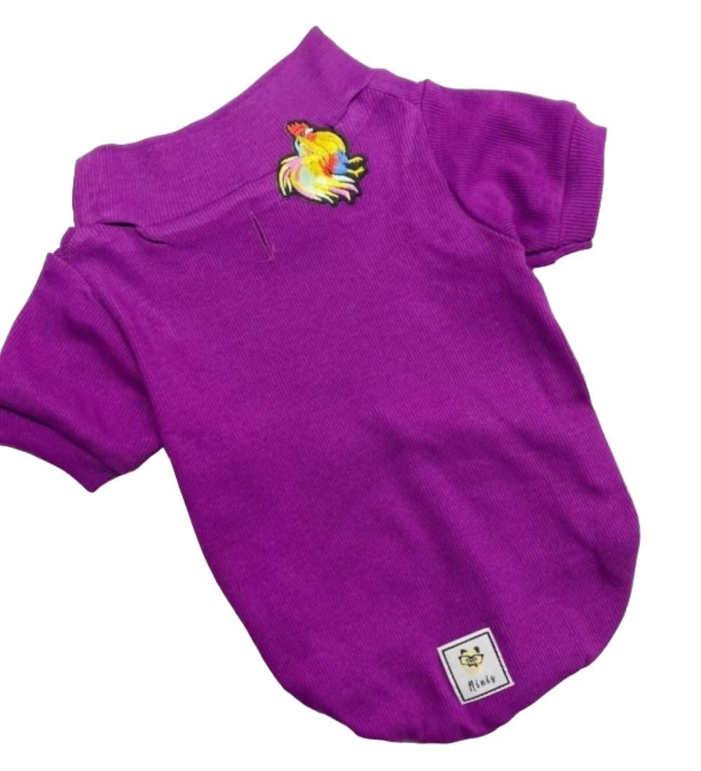 Cockerel Violet Esnek Basic Kaşkorse Köpek Sweatshirtü (2 kg-13 kg arası köpeklere uygun bedenlerde)