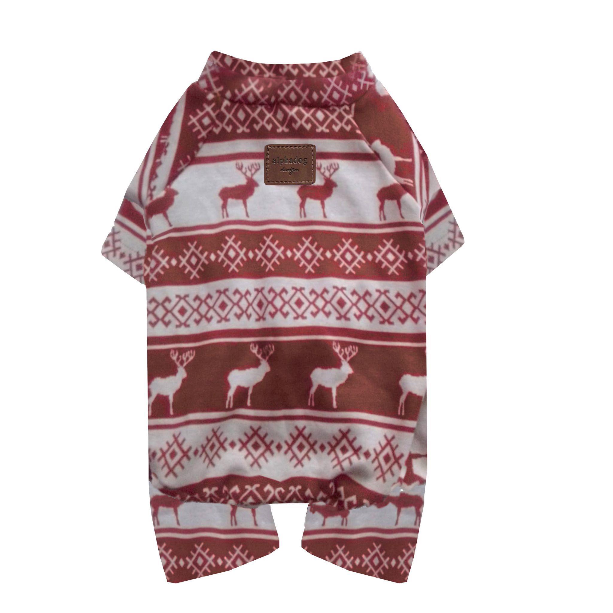 Alphadog Geyikli Kahve Küçük Irk Köpek Tulumu