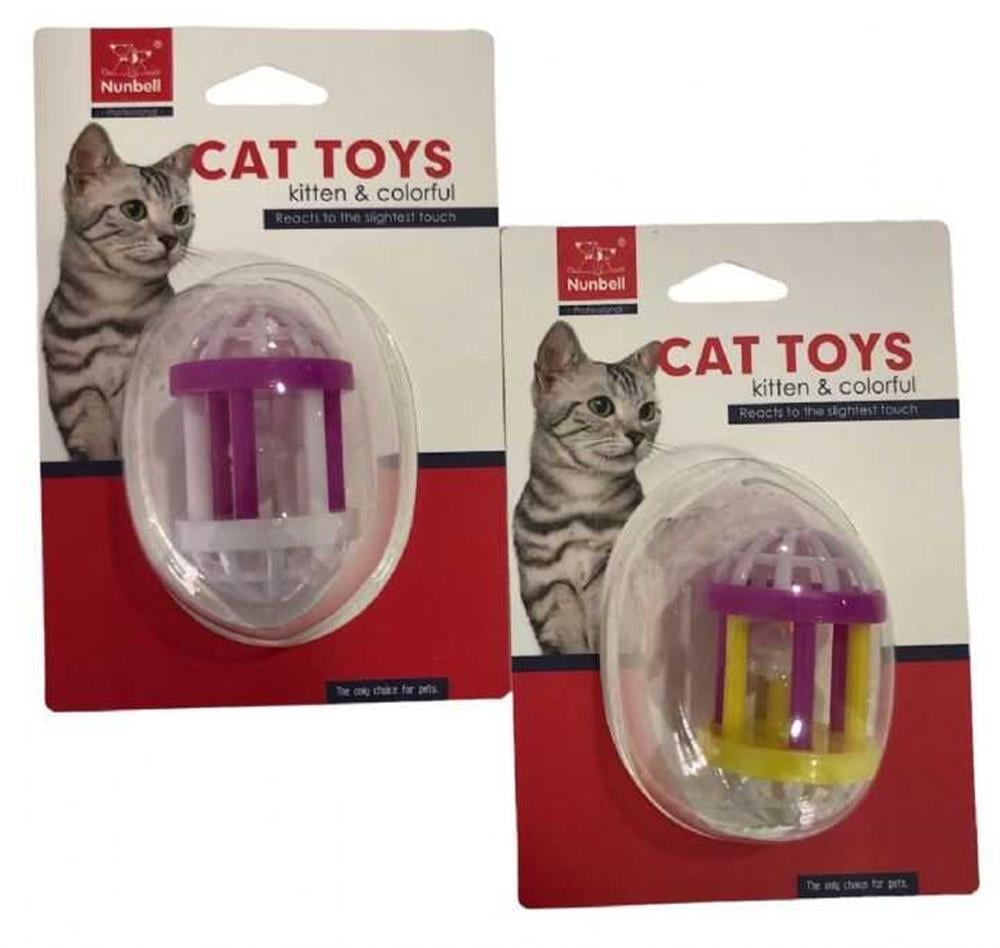 Nunbell içi Çıngıraklı Elips Kedi Oyuncağı 7 cm