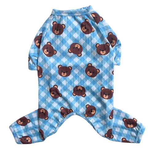 Gedyco Mavi Ayıcık Penye Orta Irk Köpek Tulumu