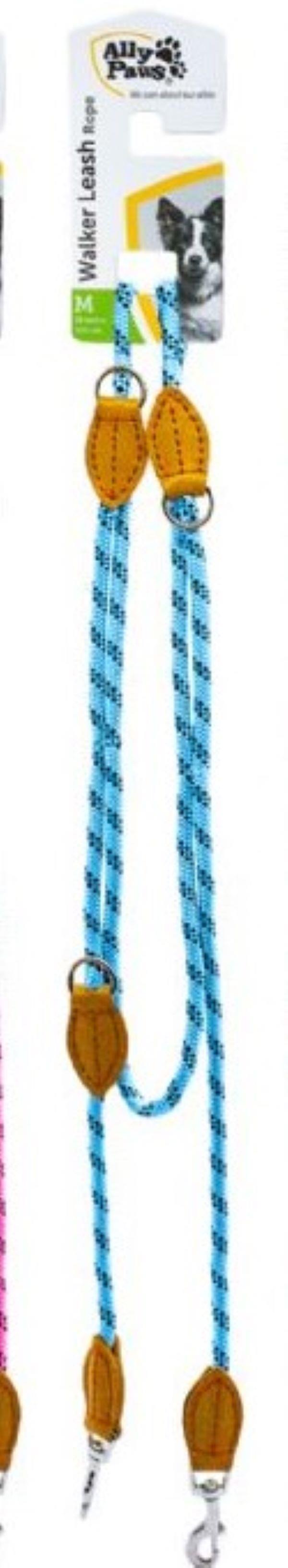 Ally Paws Reflektörlü Hands-Free Koşu, Yürüyüş Kayışı L 12 mm x 200 cm Mavi