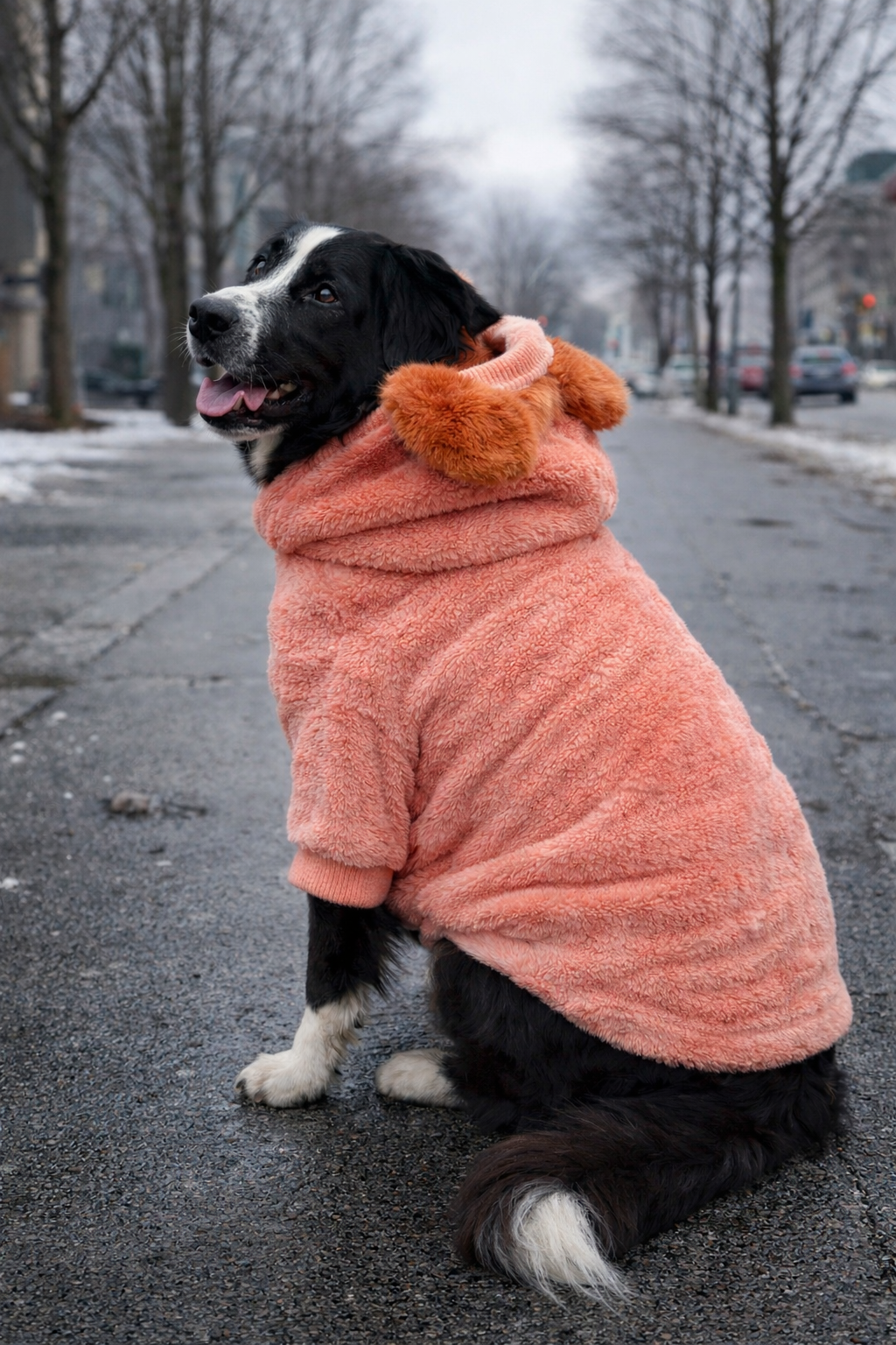 Gedyco Somon Heart Premium Peluş Büyük Irk Köpek Sweatshirtü (21-50 kg arası köpeklere uygundur)