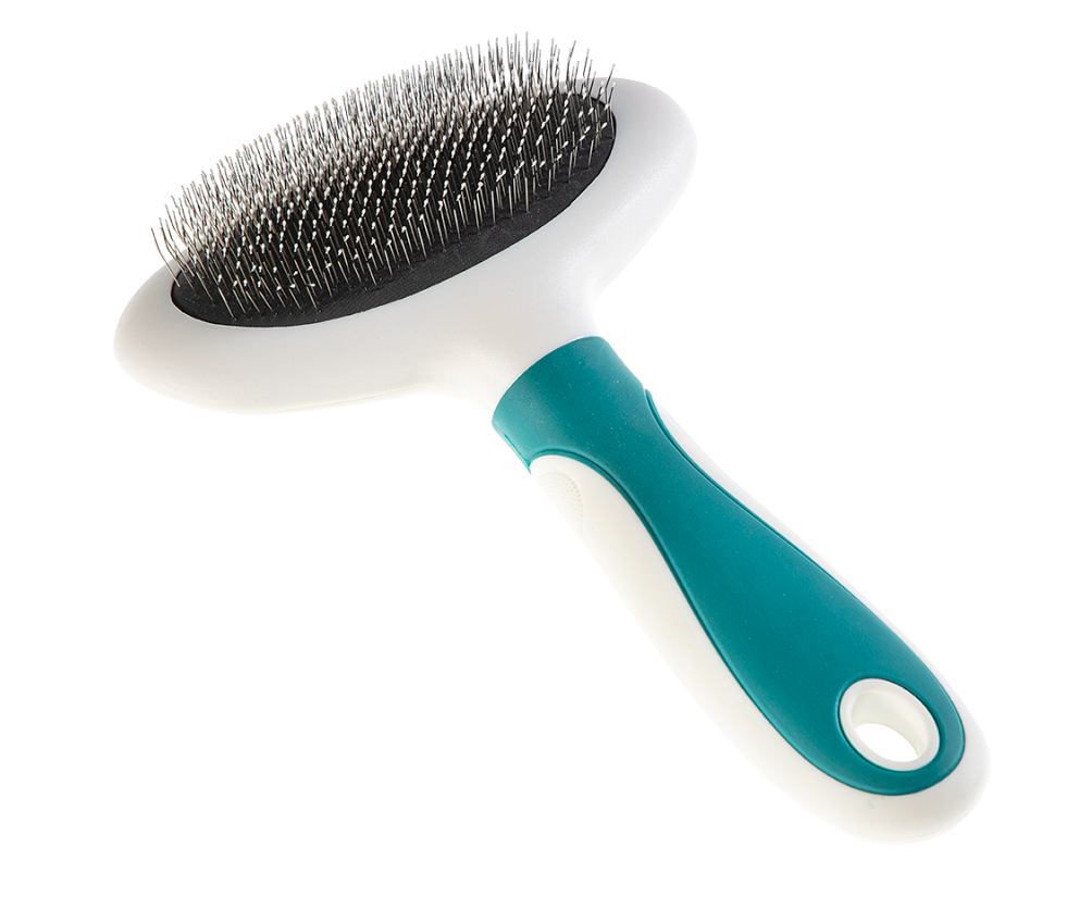 Gimdog Silikon Başlıklı İnce Tel Oval Kedi ve Köpek Fırçası M 18,2 x 10,5 cm