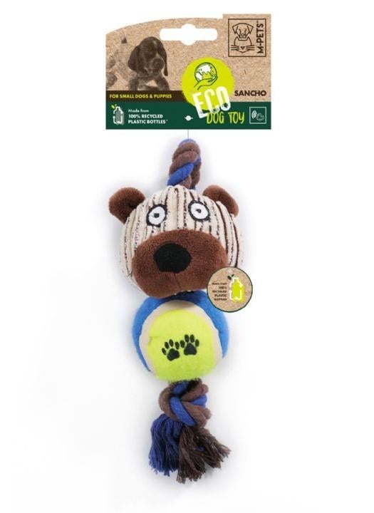 M-Pets Sancho Sesli, Tenis Toplu Kumaş Köpek Oyuncağı 32 cm